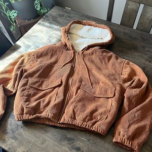 Corduroy bomber crop style jacket sz:LG 🛑SOLD🛑